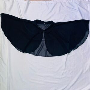 Black Sheer Capelet